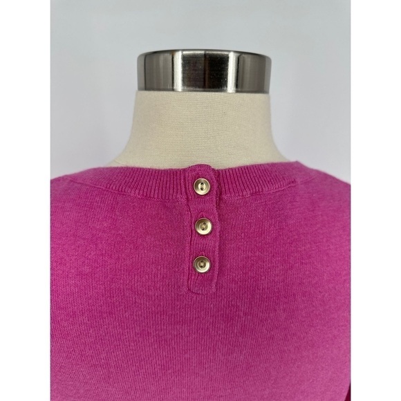 Talbots Cotton Blend Round Neck Long Sleeve Top - Picture 7 of 10